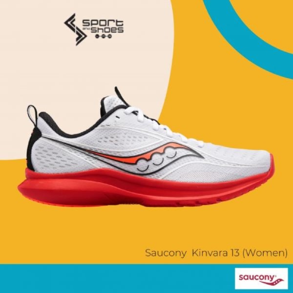 Saucony Kinvara13 White Blck Vizi W Shoes LAB Hatyai